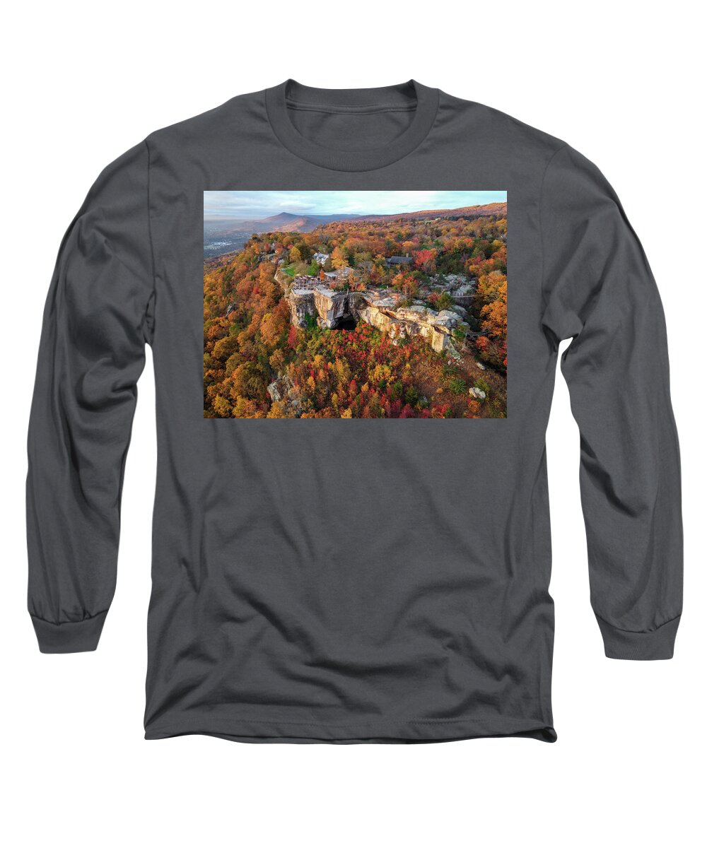  Long Sleeve T-Shirt featuring the photograph Golden Hour at Rock City by Andrew Keller