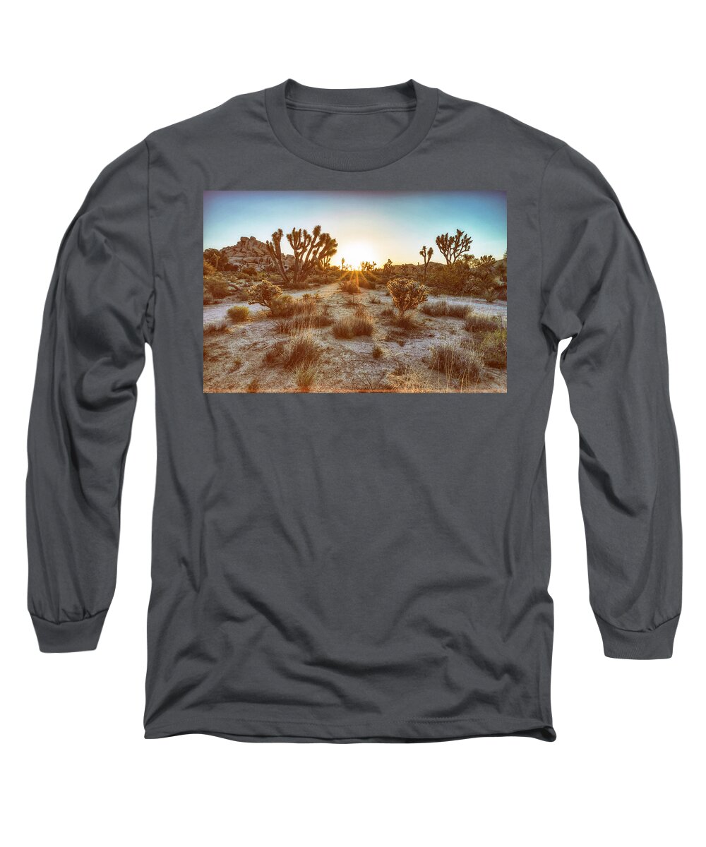 Joshua Tree Long Sleeve T-Shirt featuring the photograph Good Morning From Joshua Tree National Park by Joseph S Giacalone