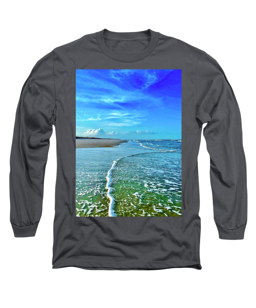 St Augustine Beach Florida Usa John Anderson Long Sleeve T-Shirt featuring the photograph Gotta be Somewhere by John Anderson