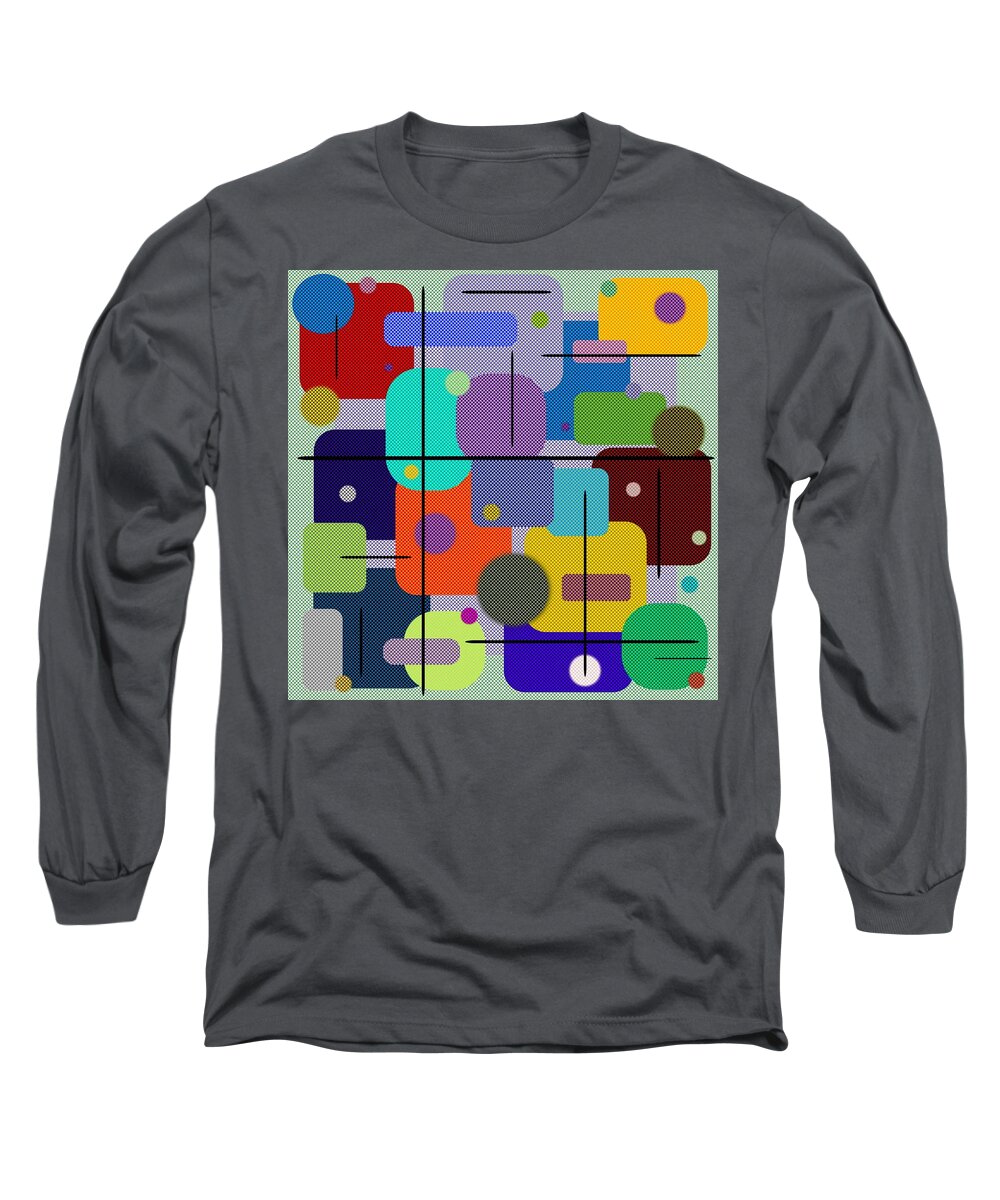 Green Long Sleeve T-Shirt featuring the digital art Green Shui by Designs By L