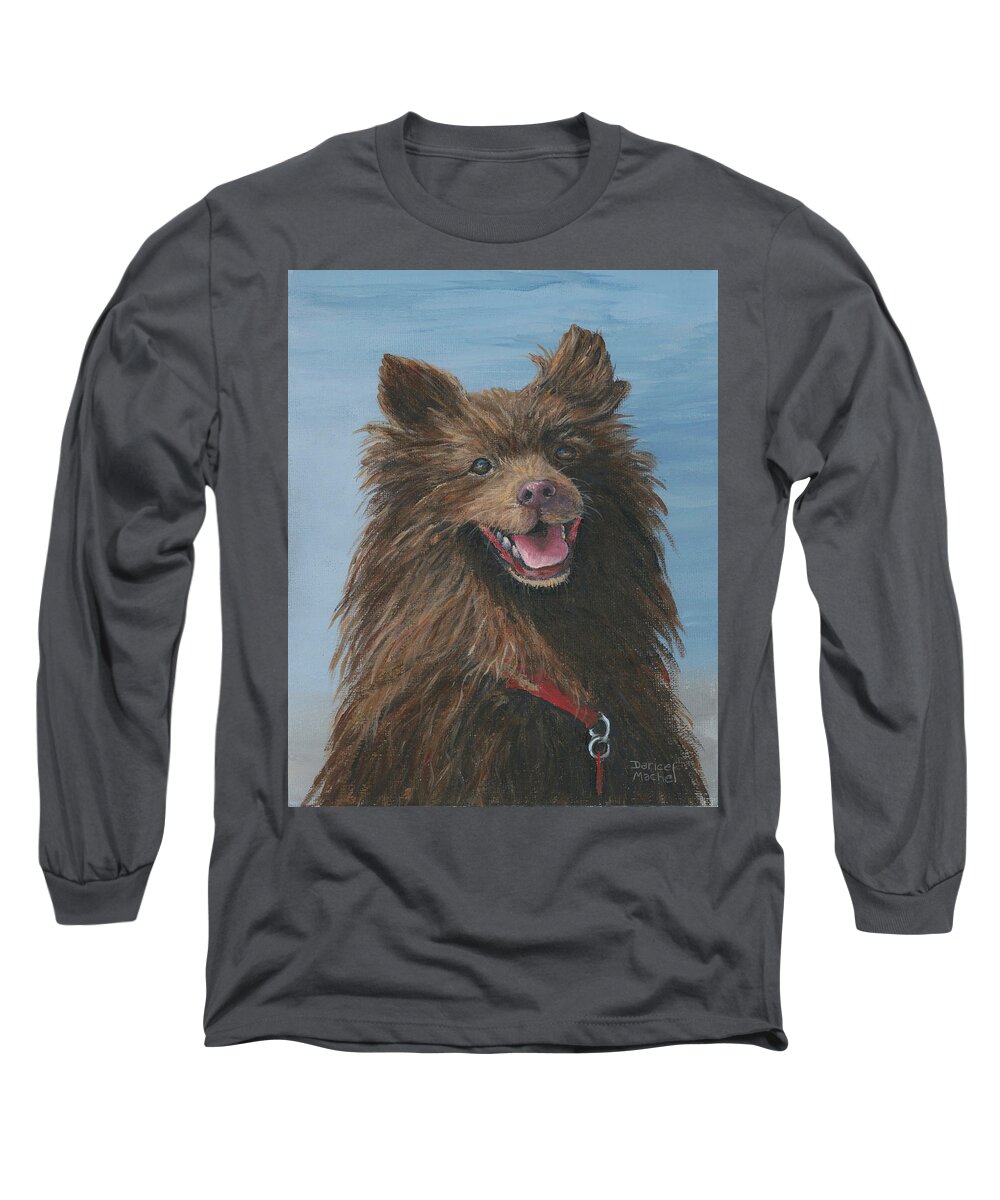 Pet Long Sleeve T-Shirt featuring the painting Grizzly by Darice Machel McGuire