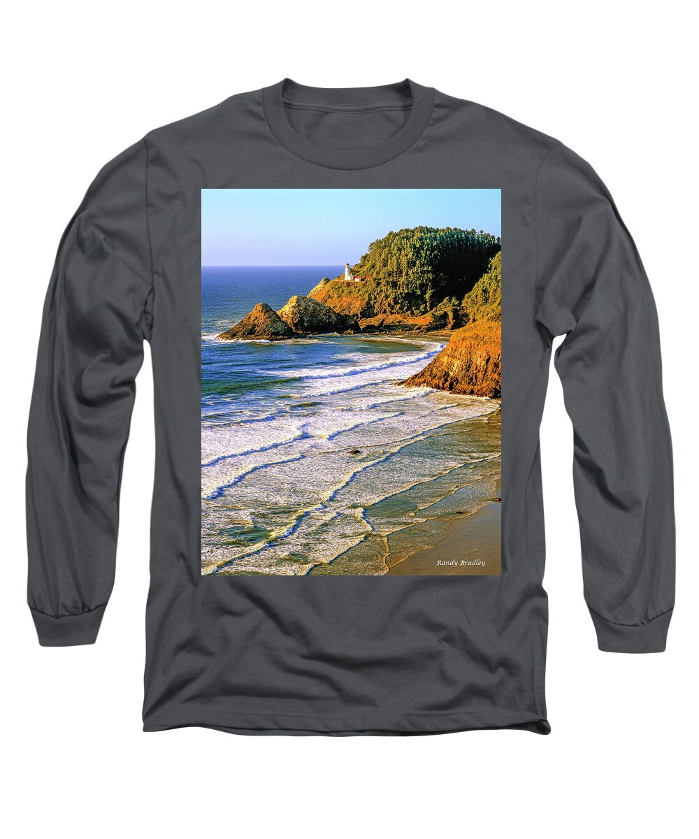West Coast Long Sleeve T-Shirt featuring the photograph Haceta Head Lighthouse by Randy Bradley