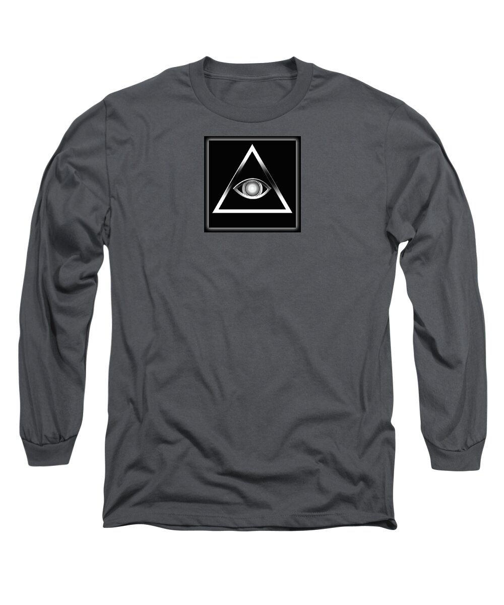 Hal Long Sleeve T-Shirt featuring the digital art Halcon V1b by Wunderle