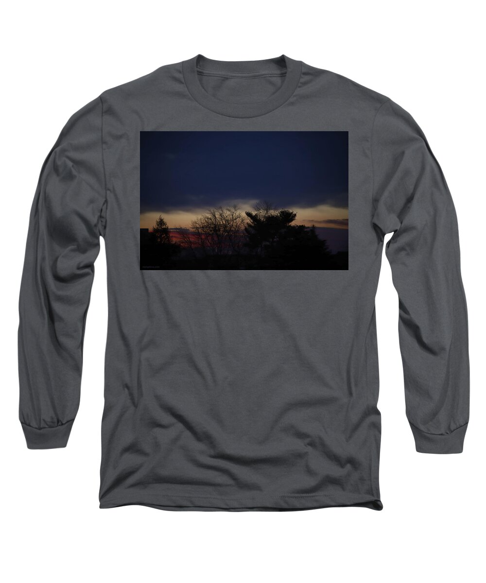 Morning Long Sleeve T-Shirt featuring the photograph Half and Half Morning Twilight February 20 2021 by Miriam A Kilmer