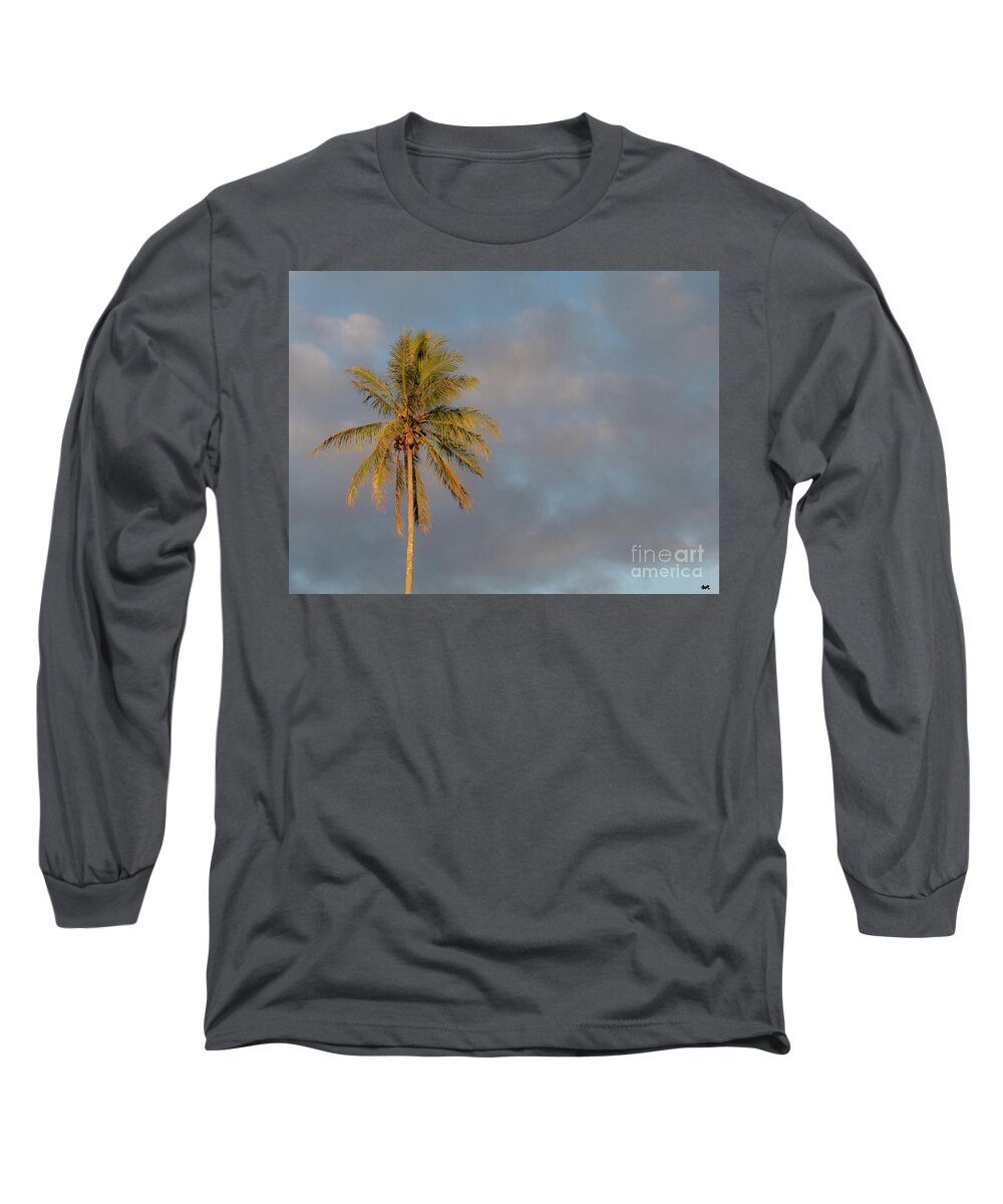 Big Island Long Sleeve T-Shirt featuring the photograph Hawaiian Coconut Palm by Maresa Pryor-Luzier