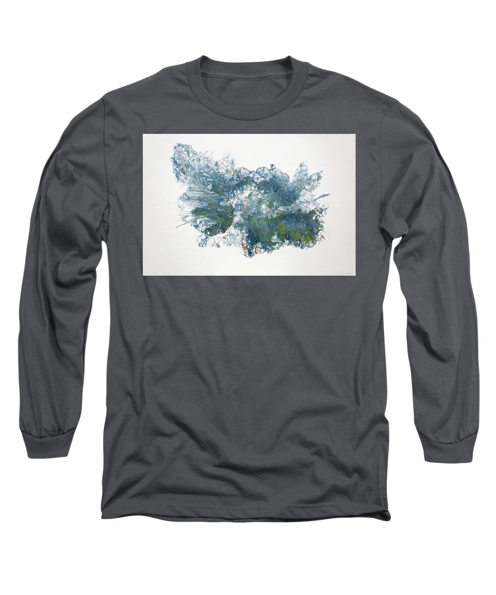 Blue Long Sleeve T-Shirt featuring the painting Heaven's Gravity by Katrina Nixon