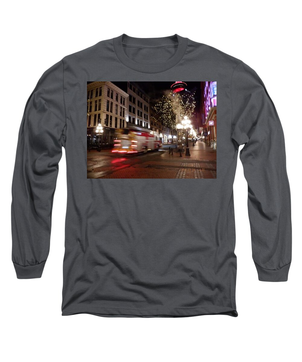 Gastown Long Sleeve T-Shirt featuring the photograph Heroes in Motion 2 by James Cousineau
