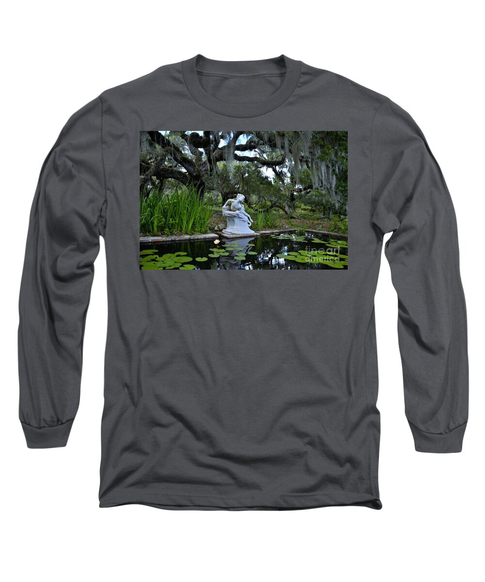 Pond Long Sleeve T-Shirt featuring the photograph Hidden Garden Pond by Julie Adair