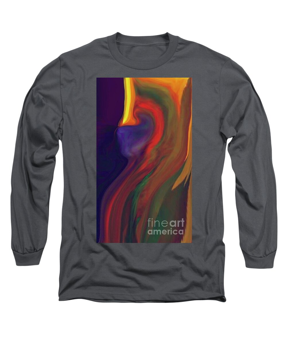  Long Sleeve T-Shirt featuring the digital art Horseman by Glenn Hernandez