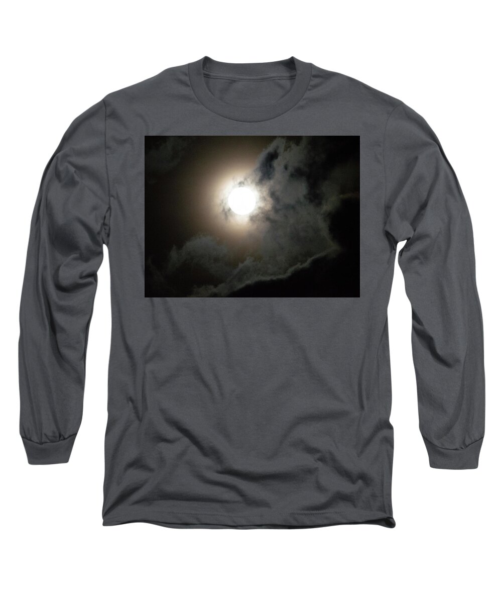 Full Moon Long Sleeve T-Shirt featuring the photograph Howling at the Moon by Susie Loechler