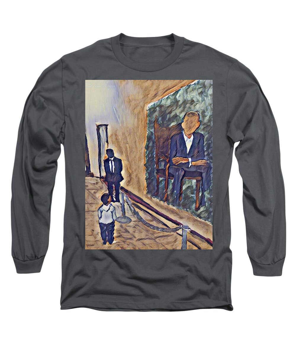  Long Sleeve T-Shirt featuring the painting I Can by Angie ONeal