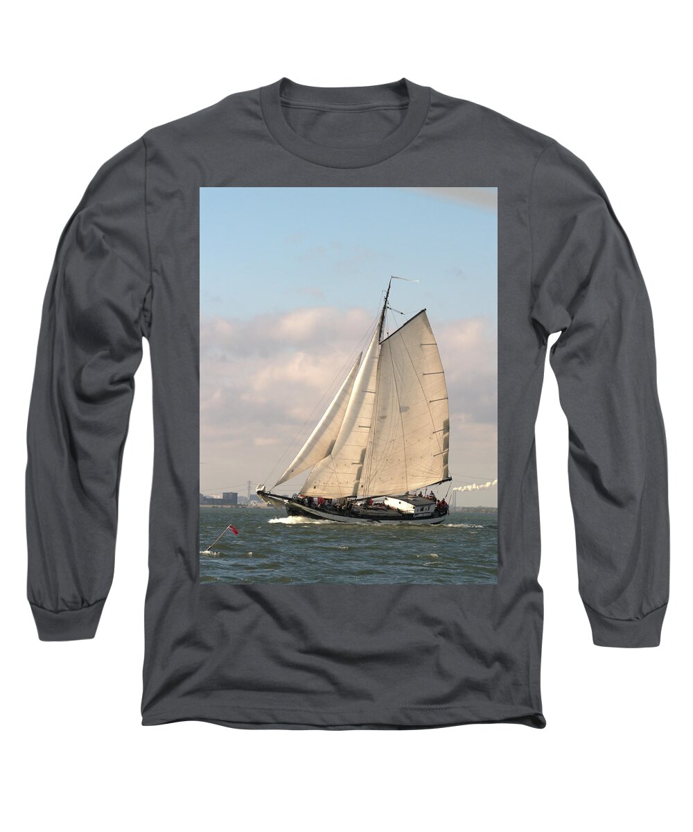 Digital Phhotography Long Sleeve T-Shirt featuring the photograph In the Race by Luc Van de Steeg