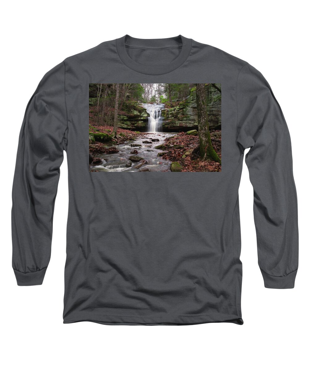 Waterfall Long Sleeve T-Shirt featuring the photograph Indian Falls by Grant Twiss