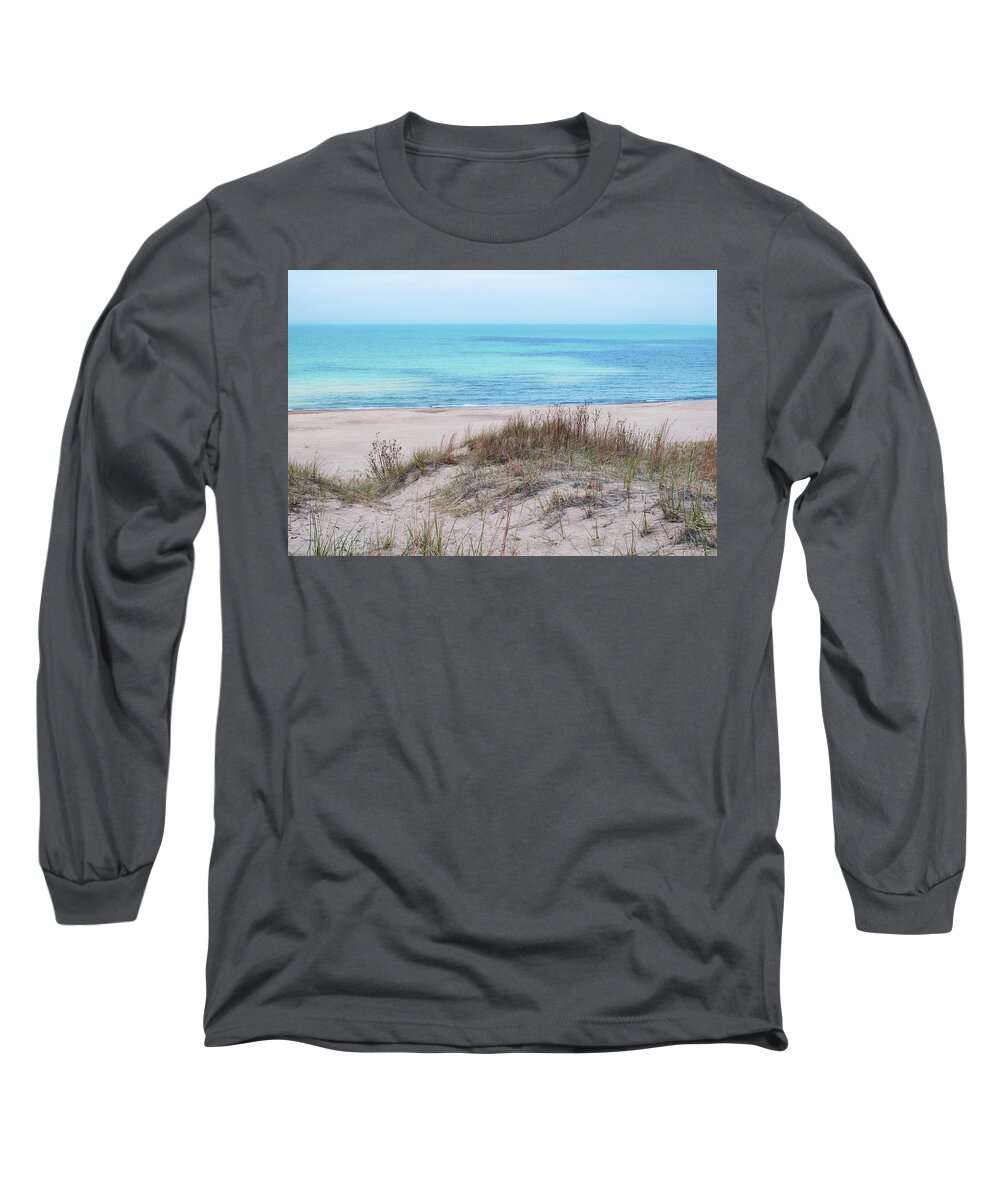 Indiana Dunes National Lakeshore Long Sleeve T-Shirt featuring the photograph Indiana Dunes National Lakeshore Evening by Kyle Hanson