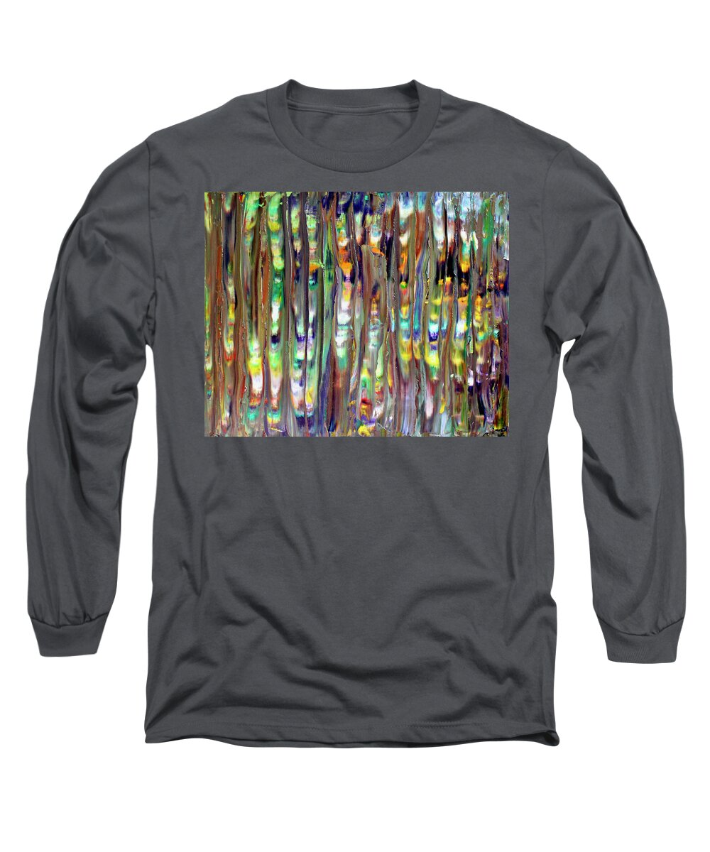 Woods Long Sleeve T-Shirt featuring the painting Into the Woods 2 by Teresa Moerer