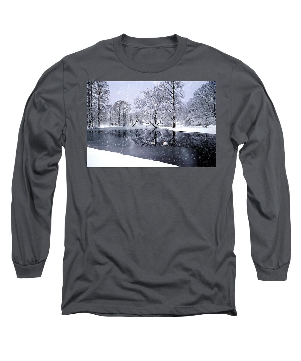 Sping Grove Long Sleeve T-Shirt featuring the photograph Its A Spring Grove Winter by Ed Taylor