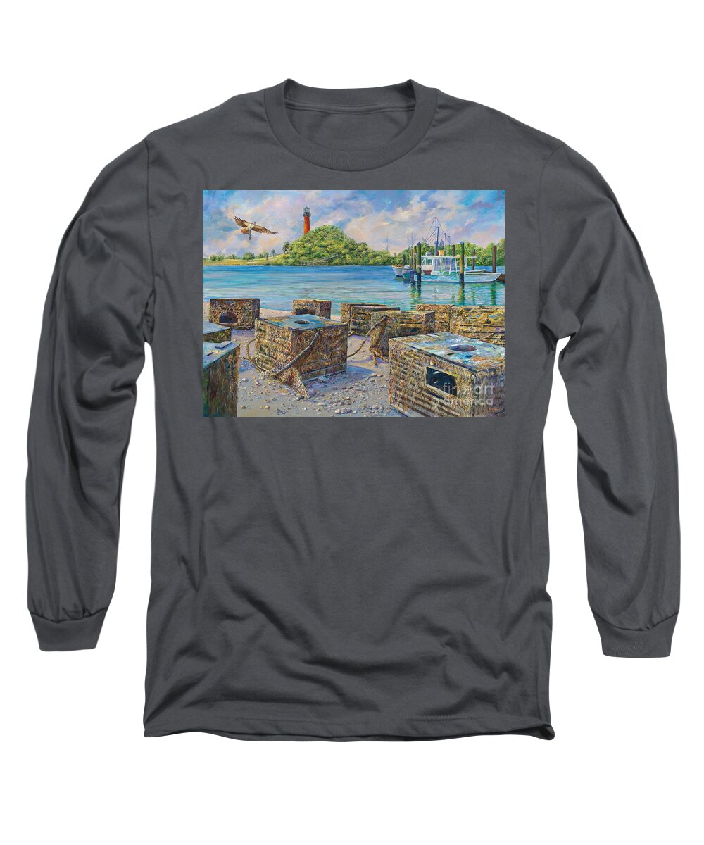 Osprey Long Sleeve T-Shirt featuring the painting Jupiter's Red Lady by AnnaJo Vahle