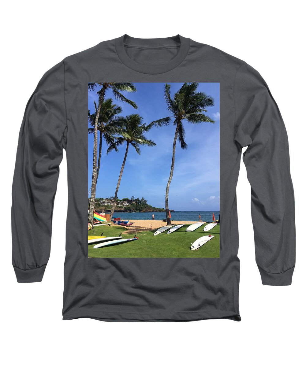 Kauai Long Sleeve T-Shirt featuring the photograph Kauai Surf by Jennifer Kane Webb