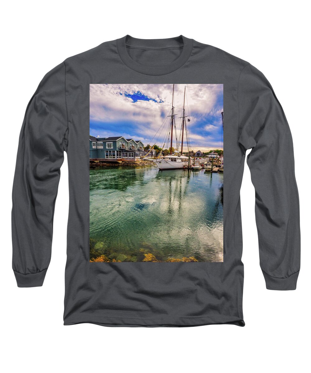 Kennebunkport Long Sleeve T-Shirt featuring the photograph Kennebunk River at Kennebunkport 203 by James C Richardson