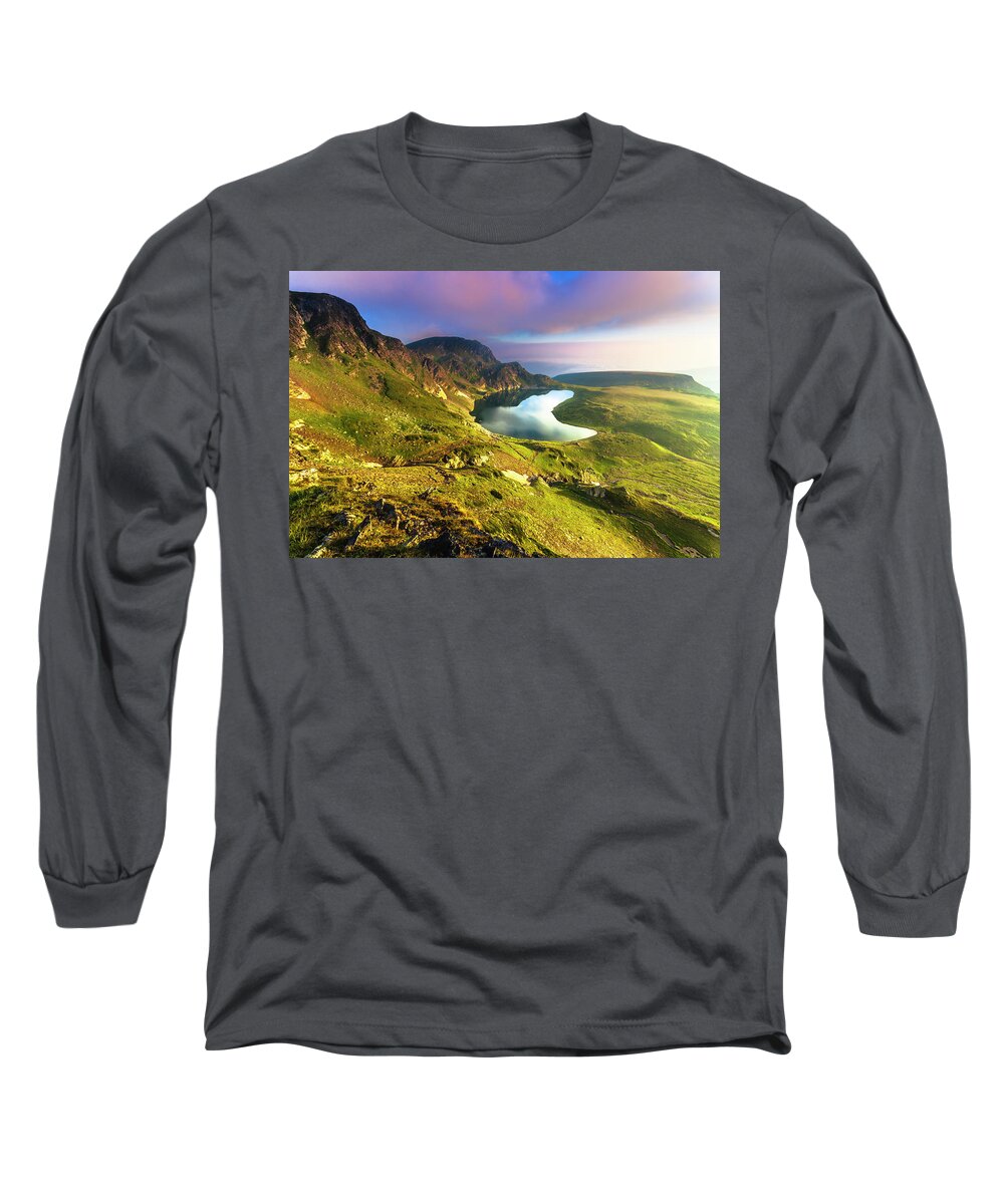 Bulgaria Long Sleeve T-Shirt featuring the photograph Kidney Lake by Evgeni Dinev