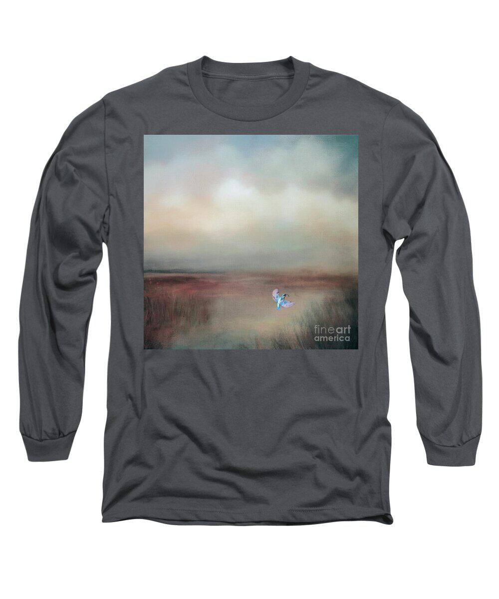 Common Kingfisher Long Sleeve T-Shirt featuring the photograph Kingfisher Taking Off by Eva Lechner