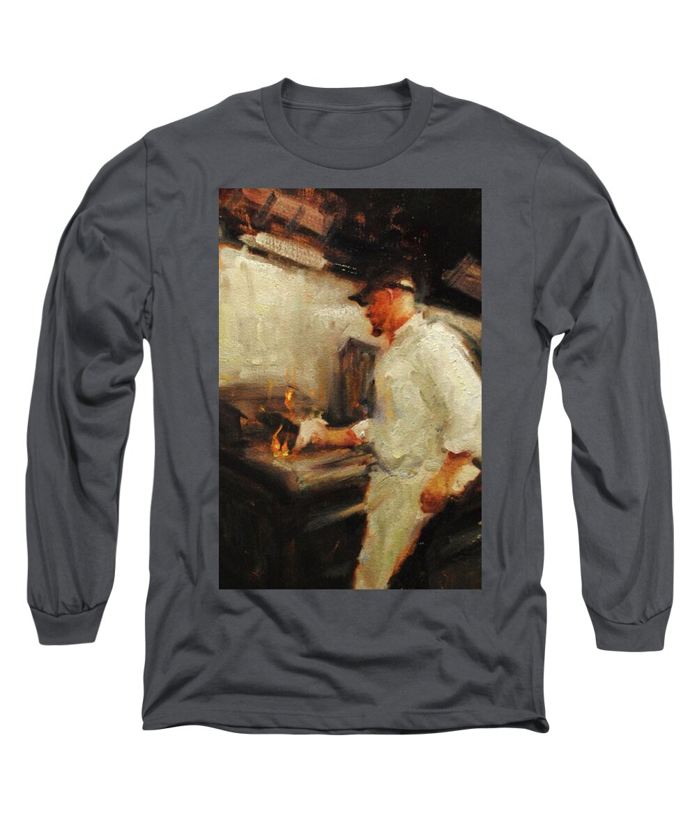 Labour Of Love Long Sleeve T-Shirt featuring the painting Labour Of Love by Ashlee Trcka