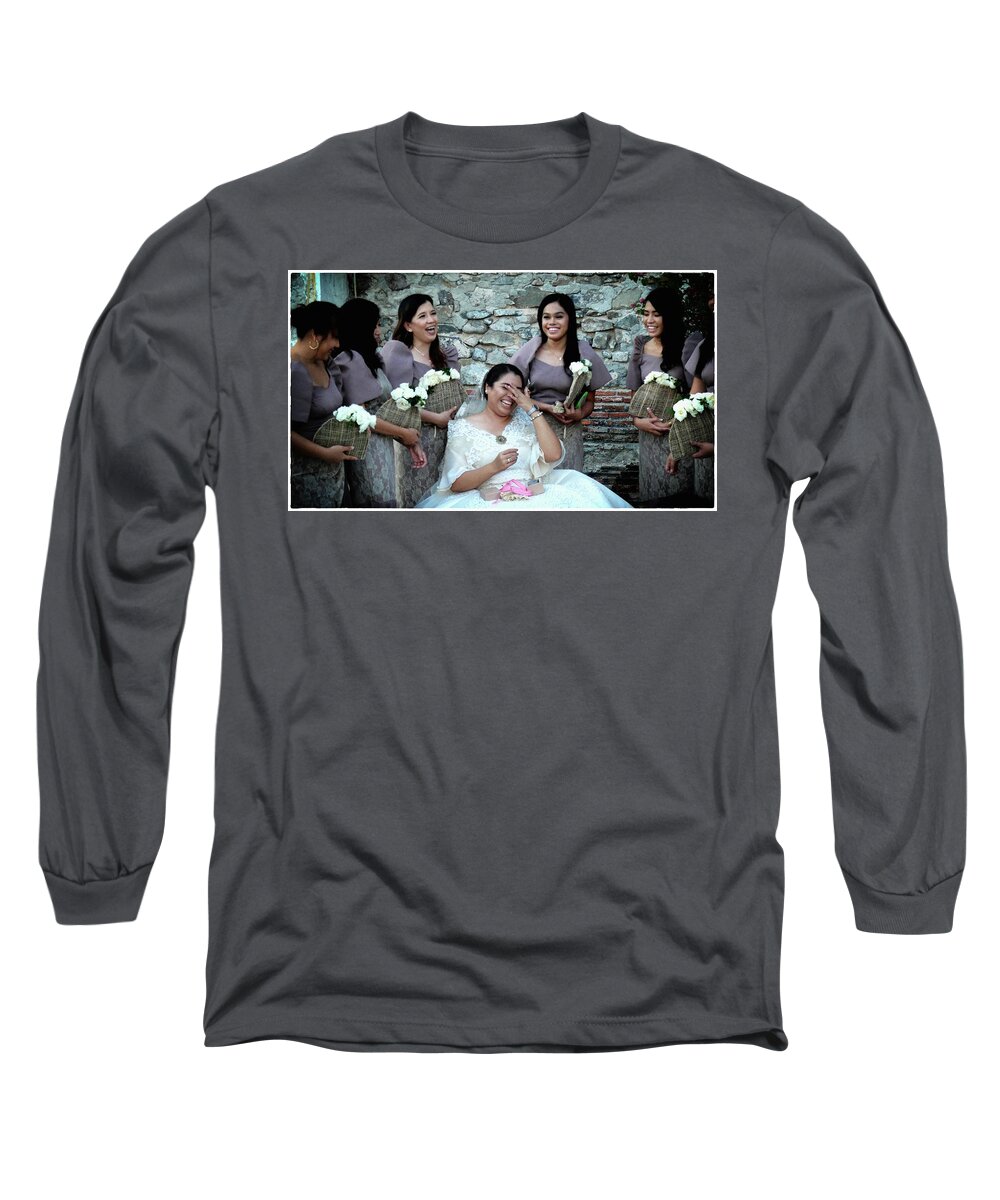 Wedding Long Sleeve T-Shirt featuring the photograph Ladies at the wedding by Robert Bociaga