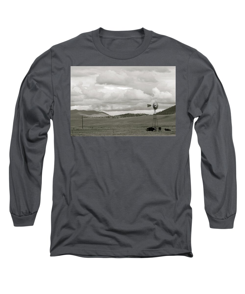 Black And White Long Sleeve T-Shirt featuring the photograph Landscape 1 by Carol Jorgensen
