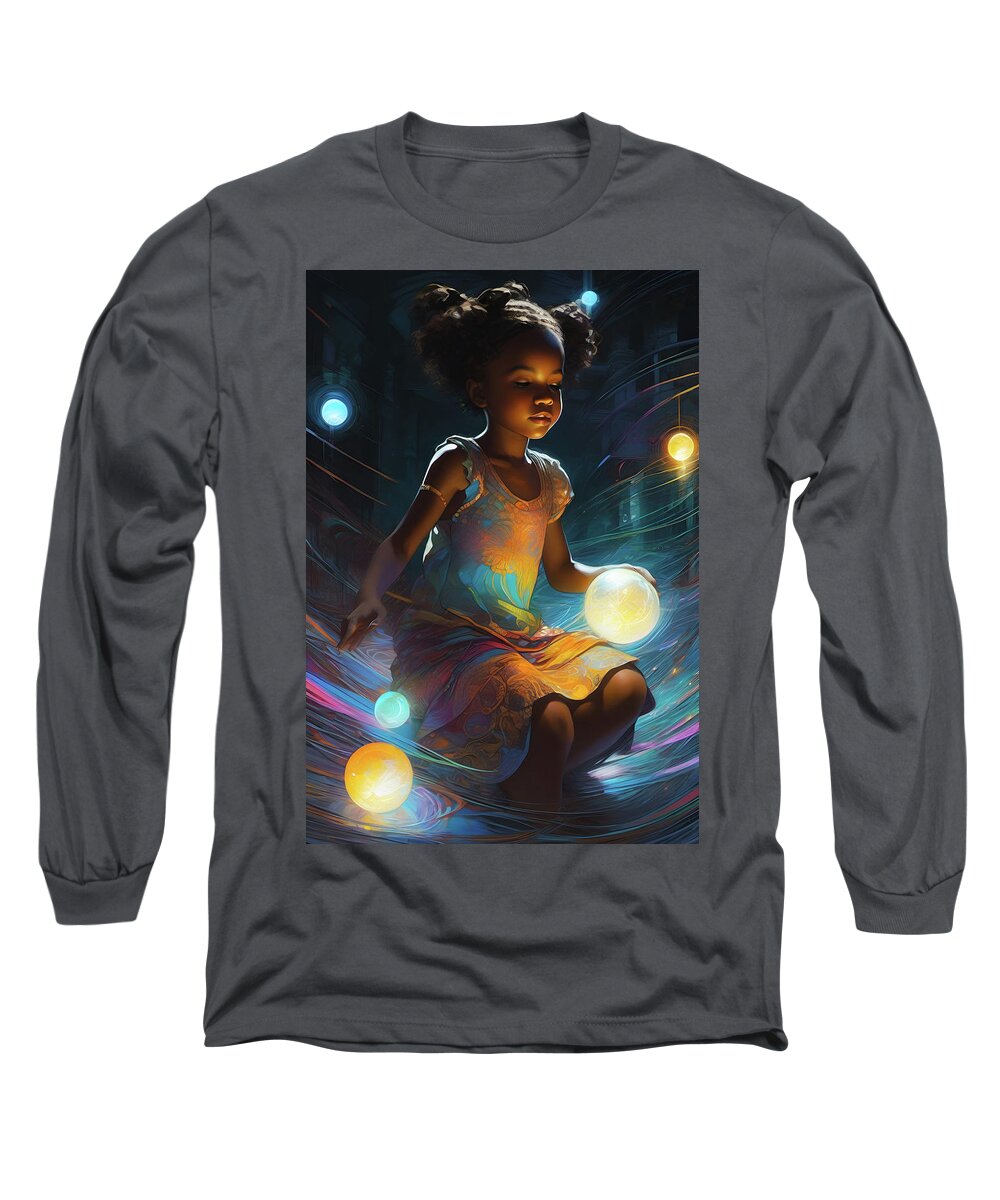 Magic Long Sleeve T-Shirt featuring the digital art Lfb Xiii by Jeff Malderez