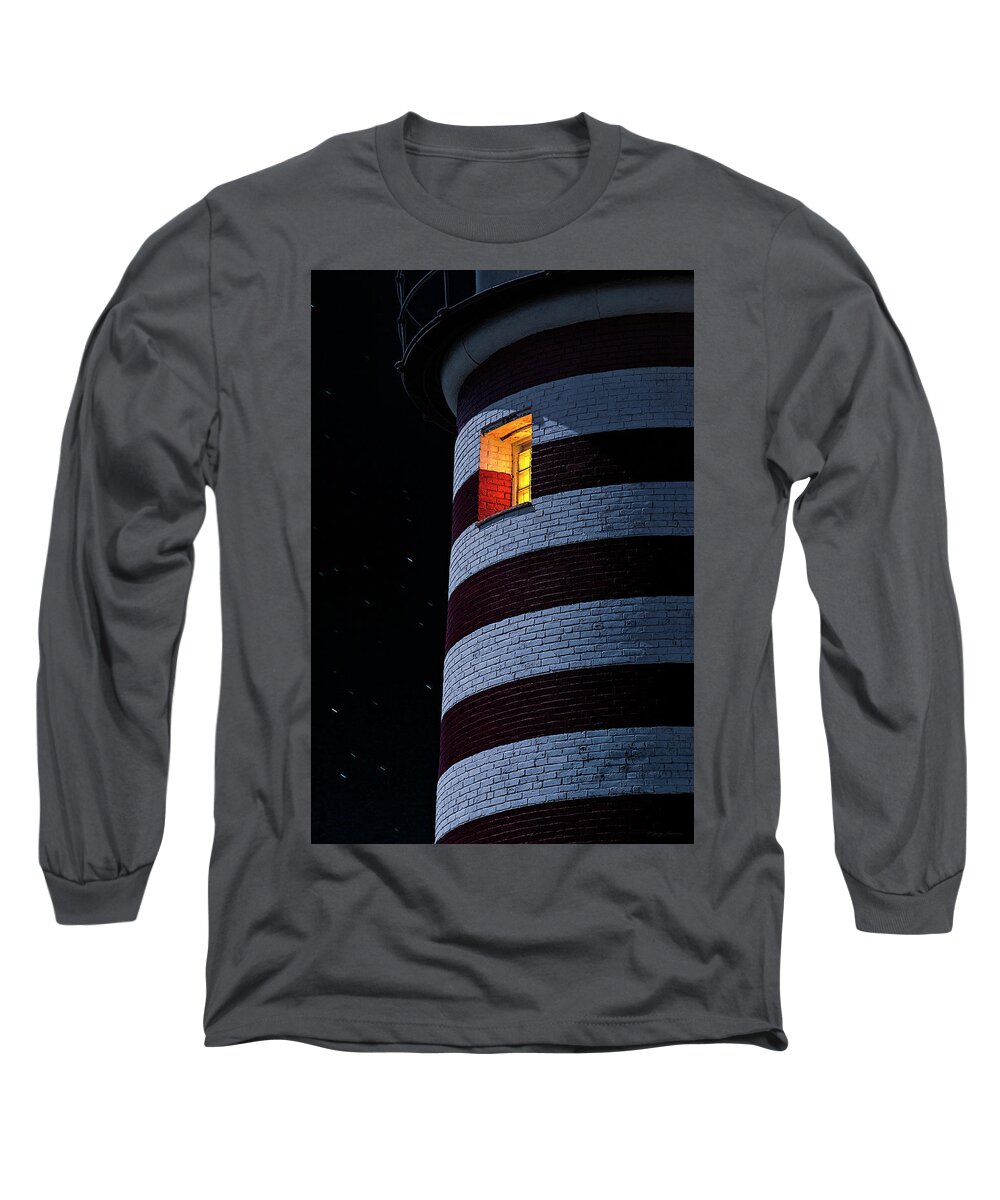 Lighthouse Long Sleeve T-Shirt featuring the photograph Light From Within by Marty Saccone