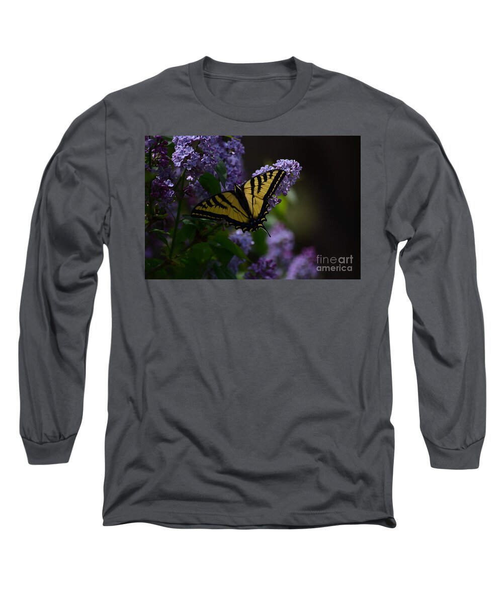 Lilac Long Sleeve T-Shirt featuring the digital art Lilac by Yenni Harrison
