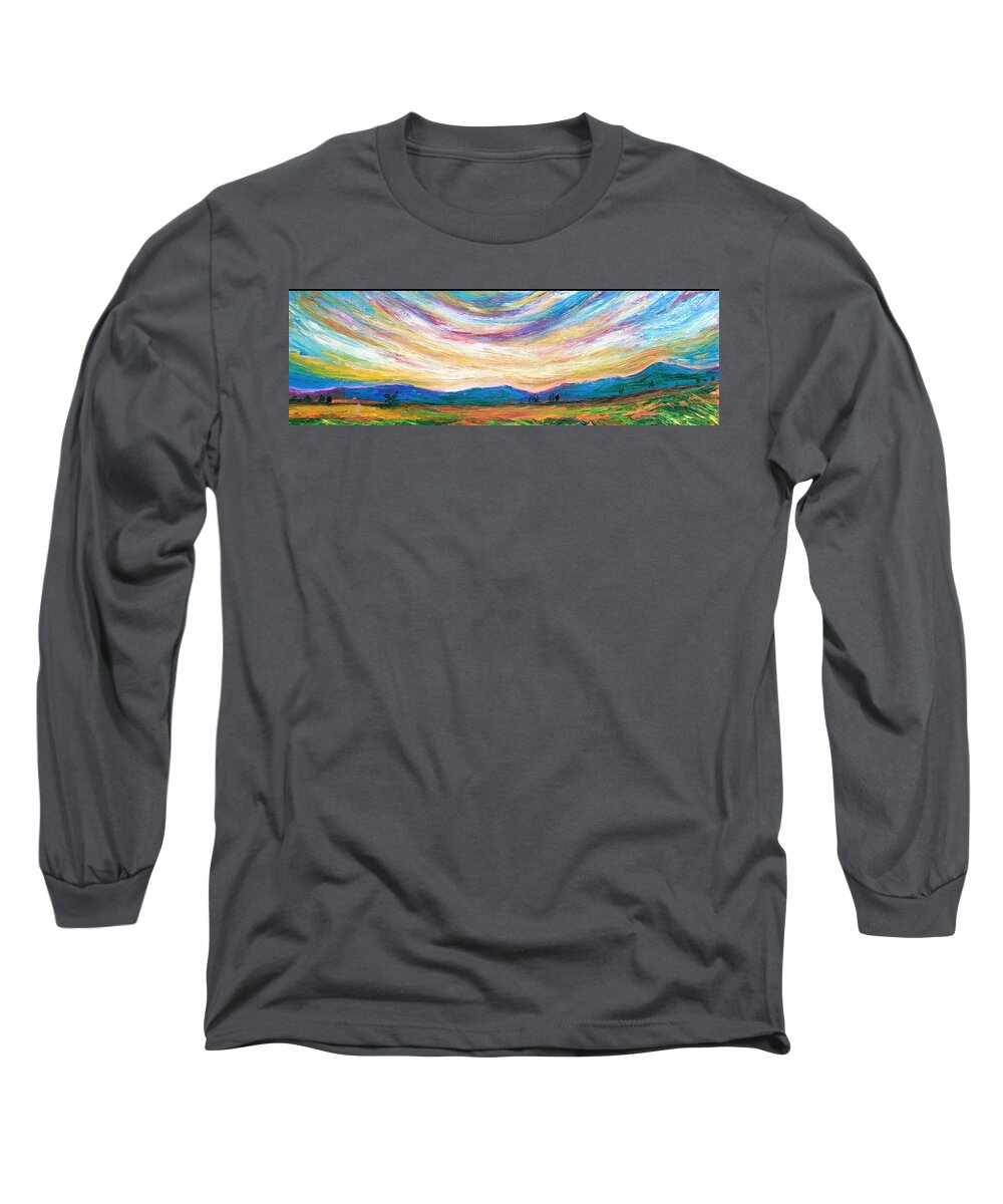 View Long Sleeve T-Shirt featuring the painting Long View by Chiara Magni