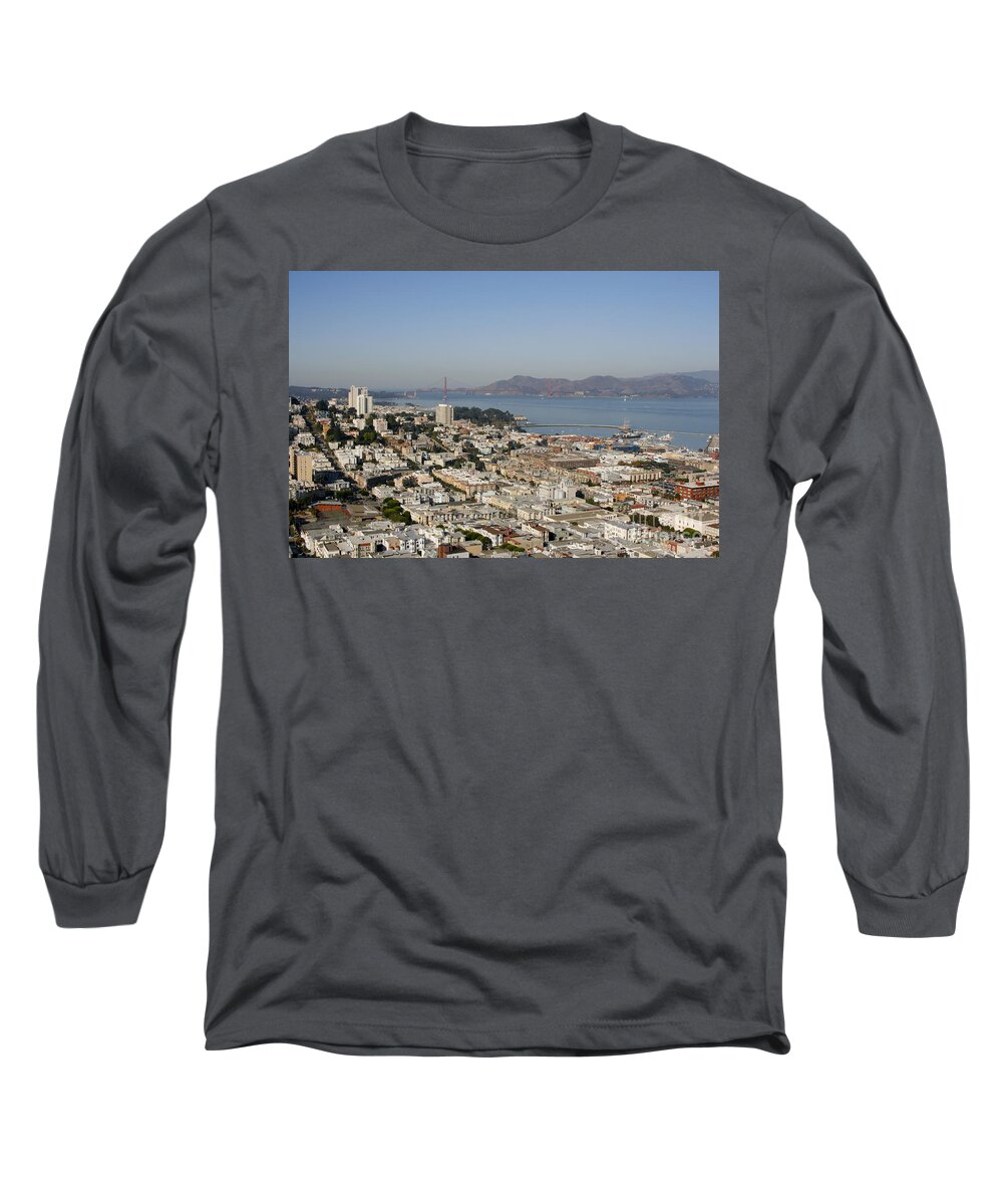 View From A Cloud Long Sleeve T-Shirt featuring the photograph Look West by fototaker Tony