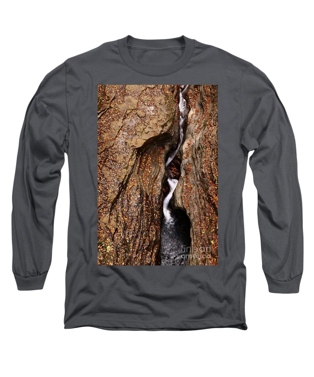 Watkins Glen State Park Sp Long Sleeve T-Shirt featuring the photograph Looking Down at the Glen by fototaker Tony