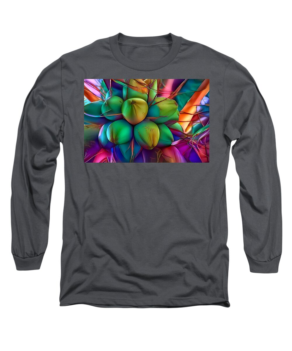 Coconut Long Sleeve T-Shirt featuring the photograph Lovely Bunch of Coconuts by Debra Kewley