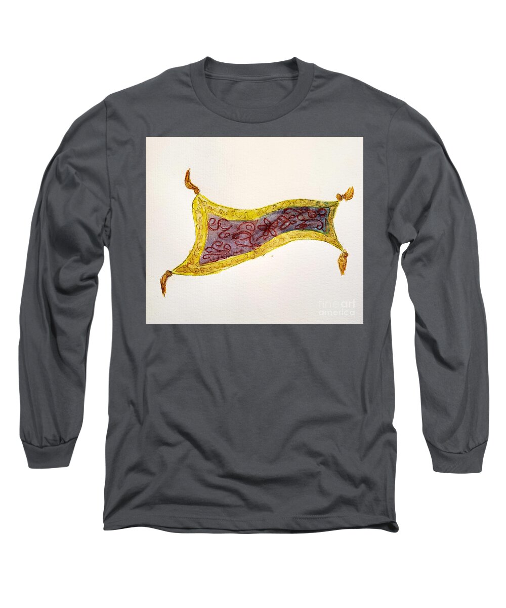  Long Sleeve T-Shirt featuring the painting Magic Carpet by Margaret Welsh Willowsilk
