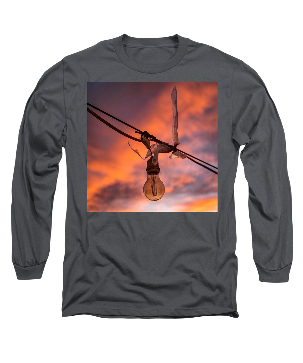 Lightbulb Long Sleeve T-Shirt featuring the photograph Malibu Light by Chris Goldberg