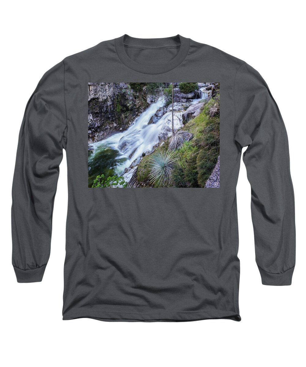 Marble Falls Long Sleeve T-Shirt featuring the photograph Marble Falls by Brett Harvey