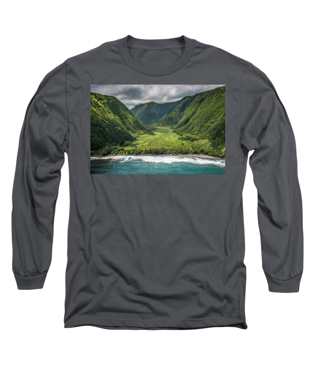 Maui Dream Mountains Long Sleeve T-Shirt featuring the photograph Maui Dream Mountains by Leonardo Dale