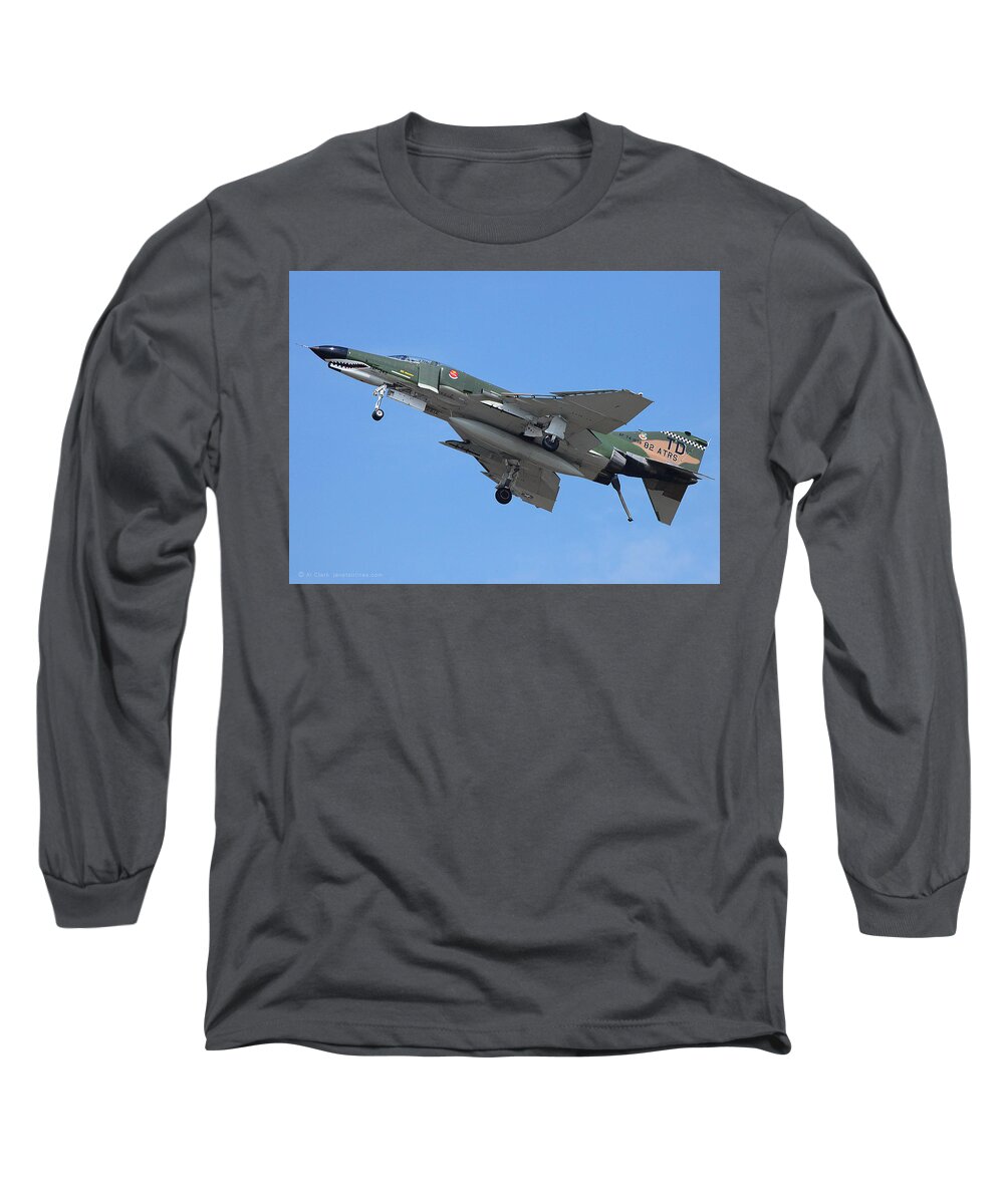 Mcdonnell Douglas Long Sleeve T-Shirt featuring the photograph McDonnell Douglas F-4 Phantom II by Custom Aviation Art