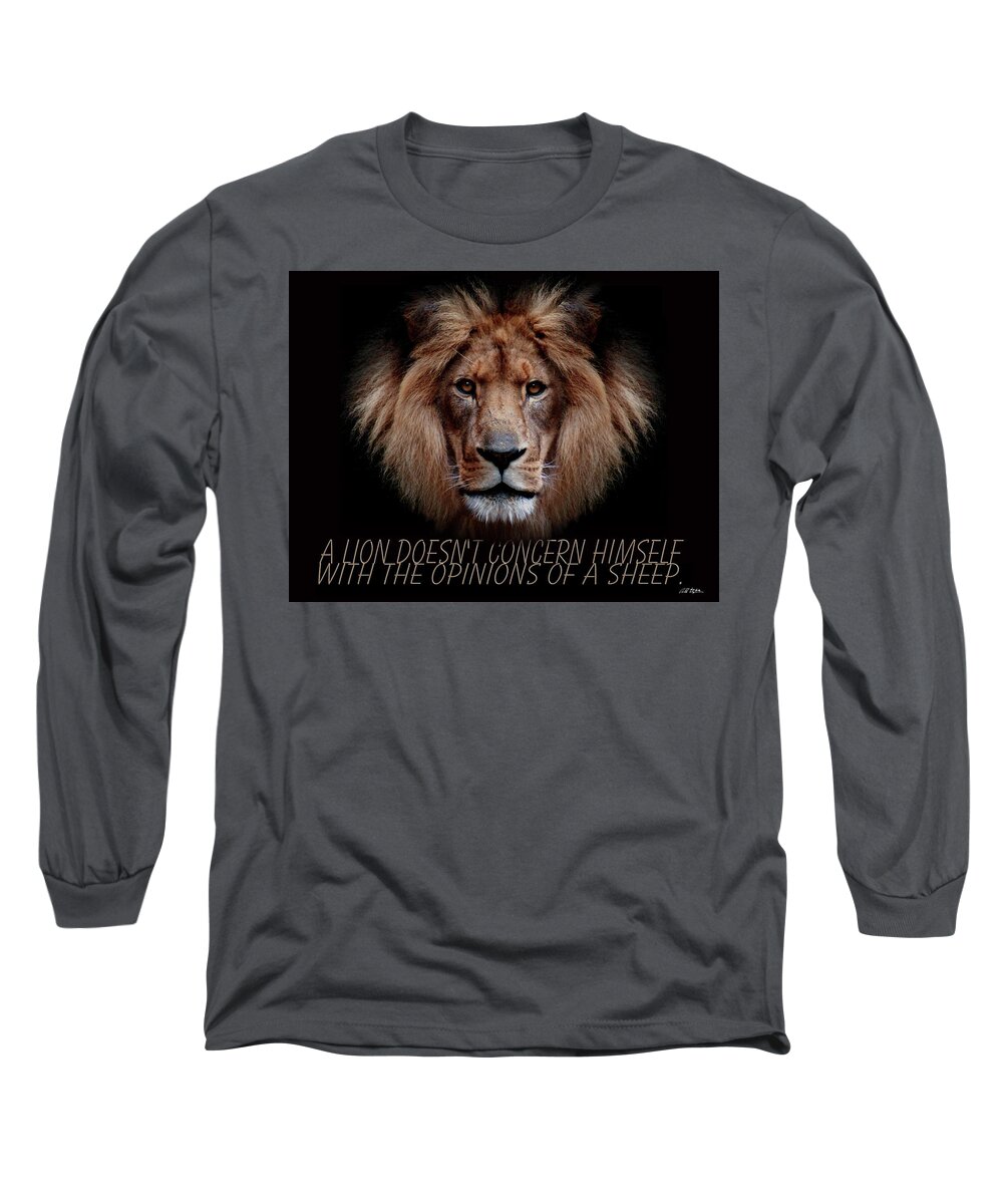 Lions Long Sleeve T-Shirt featuring the digital art Mere Sheep by Bill Stephens