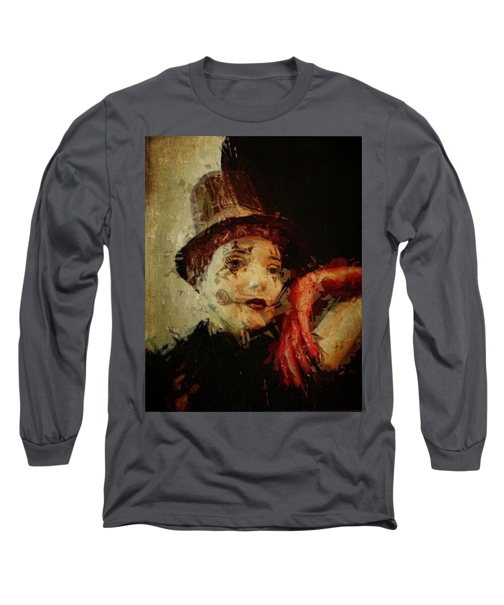 Circus Long Sleeve T-Shirt featuring the photograph Mime by Pete Rems