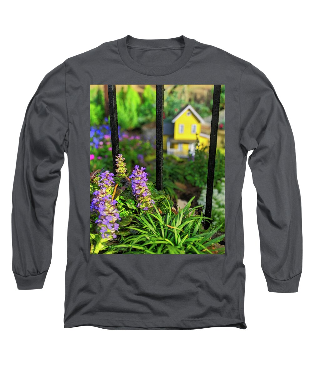 Flower Long Sleeve T-Shirt featuring the photograph Mini Garden Happy Home by Portia Olaughlin