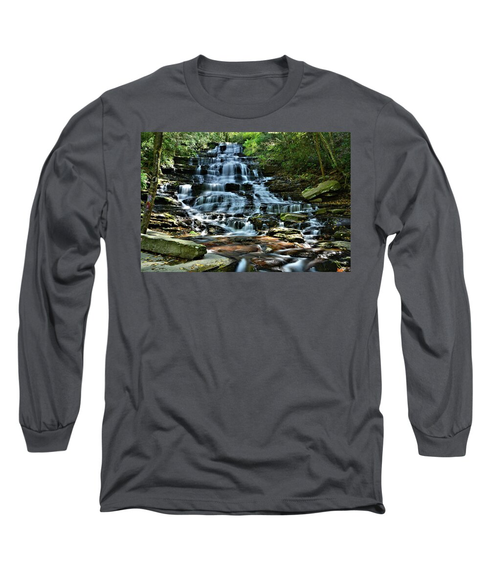 Minnehaha Falls Long Sleeve T-Shirt featuring the photograph Minnehaha Falls by Ben Prepelka
