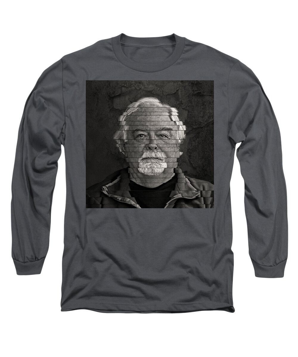 B&w Long Sleeve T-Shirt featuring the photograph Misaligned by Mike Schaffner