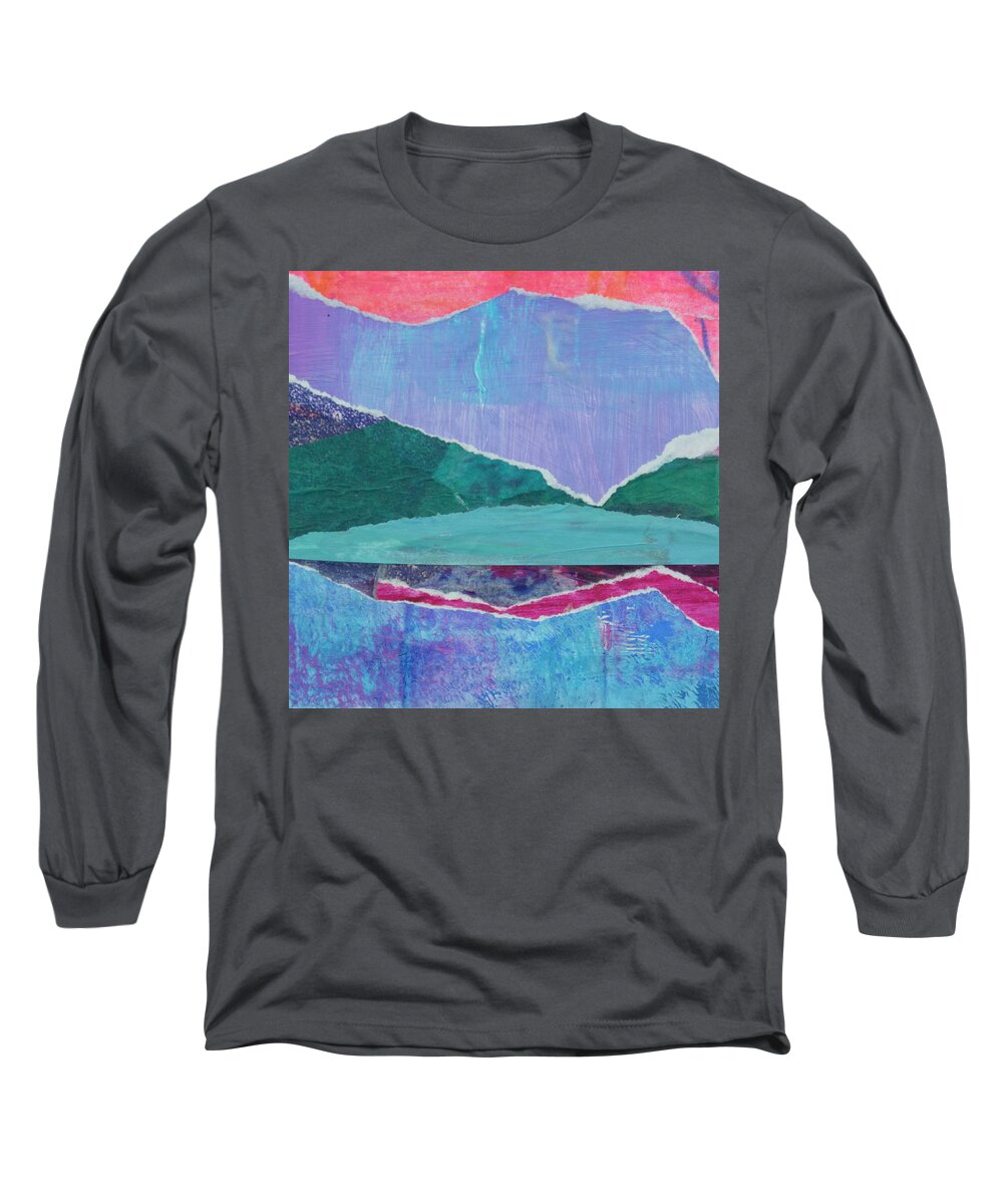 Mixed Media Long Sleeve T-Shirt featuring the mixed media Moments in Time 3 by Julia Malakoff