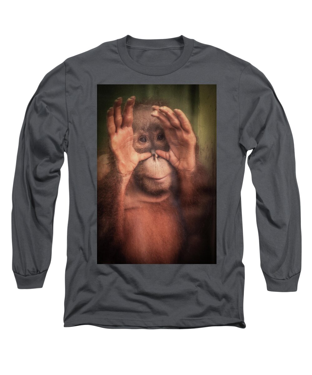 Monkey Long Sleeve T-Shirt featuring the photograph Monkey by Jim Mathis