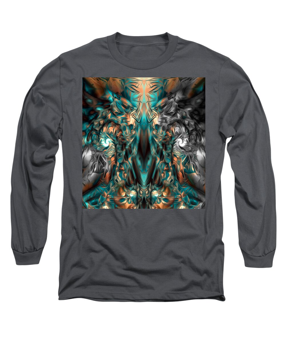 Visionary Long Sleeve T-Shirt featuring the digital art More will be revealed by Jeff Malderez