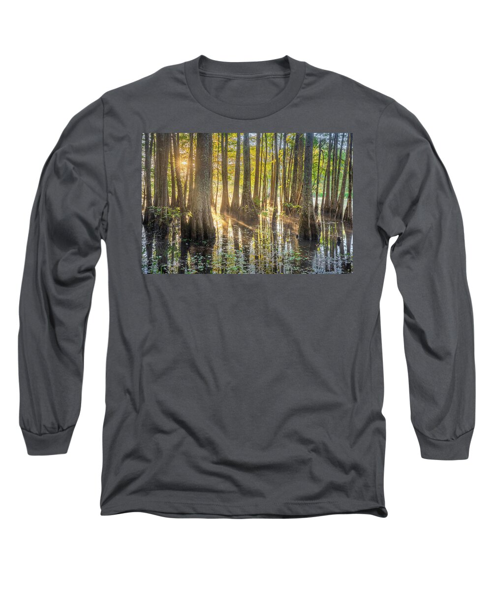Noxubee National Wildlife Refuge Long Sleeve T-Shirt featuring the photograph Morning Light At Noxubee National Wildlife Refuge by Jordan Hill
