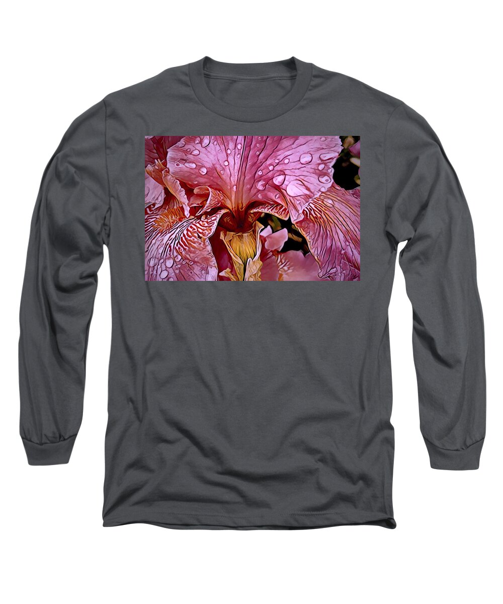 Flora Long Sleeve T-Shirt featuring the photograph Morning Rain in the Garden by Bruce Bley